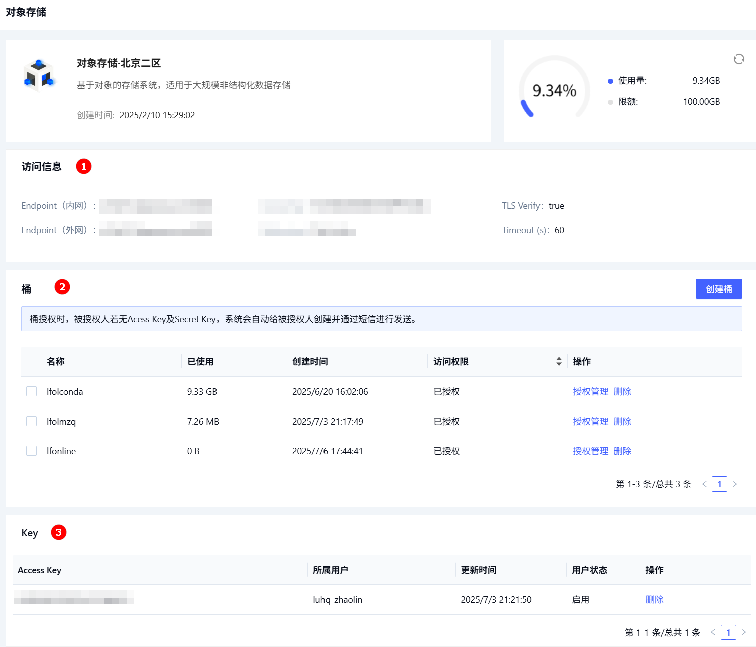 OSS console